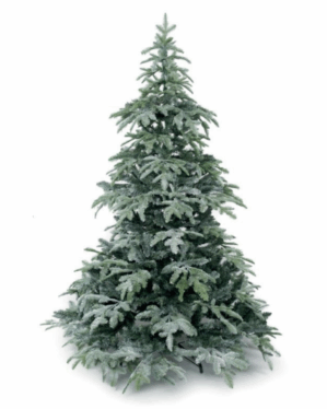 Kunstigt juletræ med naturtro udseende med grene i PE og PVC