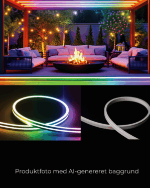 LED neon flex med RGBWW til dekoration.