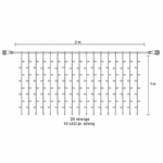 JadaLight PRO Curtain Light, L: 2 x H: 1 m, 200 varm hvid LED, 36V, 2700K 1 m