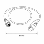 JadaLight PRO forlængerledning, 3 m, sort, 36V, IP67 3 m