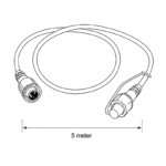 JadaLight PRO forlængerledning, 5 m, sort, 36V, IP67 5 m