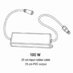 JadaLight PRO strømforsyning, 36V, 50 cm, 100W transformer, IP67 100