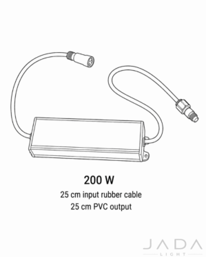 JadaLight PRO strømforsyning til 200W.