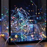 Lyskæde med 150 multicolor micro LED, 16 funktioner, 7,5m Multicolor LED, statisk lys
