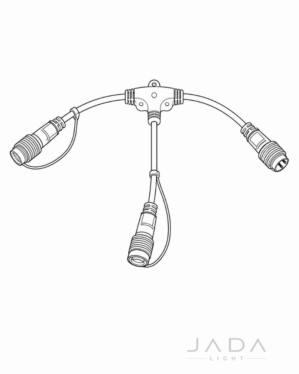 T-fordeler i transparent ledning til JadaLight PRO 24V enheder.