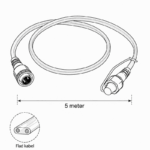 Forlængerledning, 5 m, 24V, transparent ledning 5 m