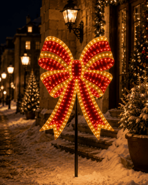 Julesløjfe med lys.