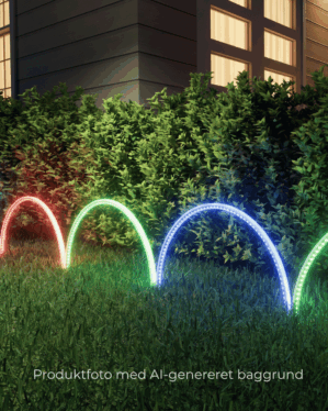 LED lysbuer i forskellige farver.