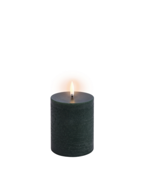 Uyuni LED bloklys Pine Green Rustic 7,8 x 10,1cm