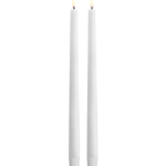 Uyuni LED taper candle, Nordic white, Smooth, 2-pack, 2,3x32 cm 32 cm