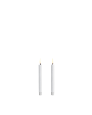 Uyuni LED mini taper candle nordic white smooth