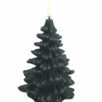 Uyuni LED candle Christmas tree, Pine green, Smooth, 10x15 cm 15 cm