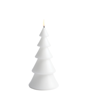 Uyuni LED candle christmas tree nordic white, smooth, 10x20 cm