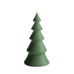 Uyuni LED candle Christmas tree, Olive, Smooth, 10x20 cm 20.4 cm