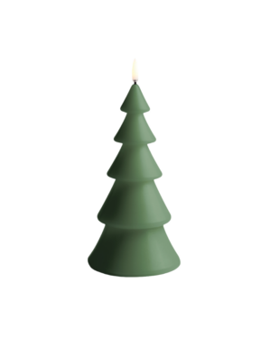 Uyuni LED candle christmas Tree Olive Green 10x20 cm