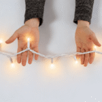 Stringlight lyskæde, 8 m, varm hvid statisk lys, hvid ledning Varm hvid LED, statisk lys