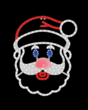 LED julemandsansigt