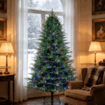 Kunstigt juletræ, NORDIC FIR Tree, H: 198 cm, PE/PVC, varm hvid/multicolor 198 cm