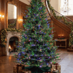 Kunstigt juletræ, NORDIC FIR Tree, H: 229 cm, PE/PVC, varm hvid/multicolor 229 cm