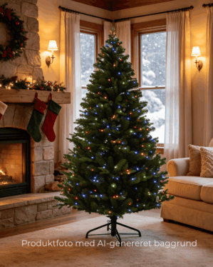 Kunstigt juletræ Norway spruce i multfarvet color udtryk