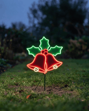 LED juleklokker med jordspyd